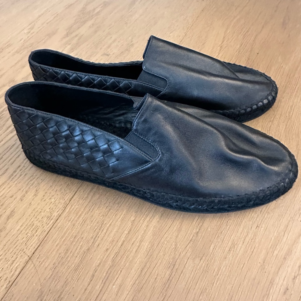Bottega Veneta Black Leather Loafers